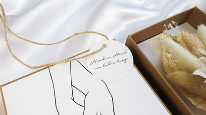 Geldgeschenk Hochzeit mit Strauß - Geschenkbox "Hands"