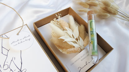 Geldgeschenk Hochzeit mit Strauß - Geschenkbox "Hands"