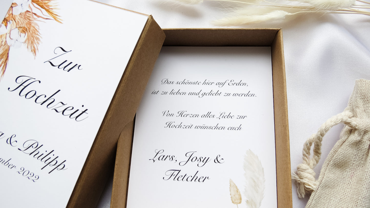 Geldgeschenk Hochzeit - Geschenkbox "CLASSY"